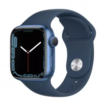 Apple Watch Series 7 GPS, 41 mm Caja de aluminio azul con correa deportiva - Regular Azul abismo