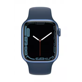 Apple Watch Series 7 GPS, 41 mm Caja de aluminio azul con correa deportiva - Regular Azul abismo