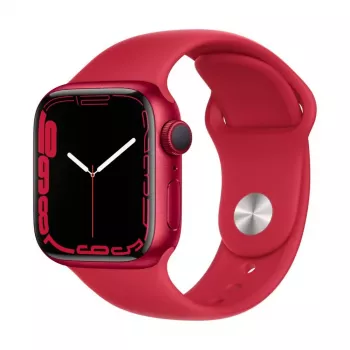 Apple Watch Series 7 GPS, 41 mm Caja de aluminio (PRODUCT)RED con correa deportiva - Regular (PRODUCT) Red