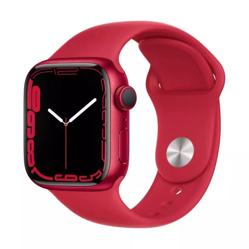 Apple Watch Series 7 GPS, 41 mm Caja de aluminio (PRODUCT)RED con correa deportiva - Regular (PRODUCT) Red