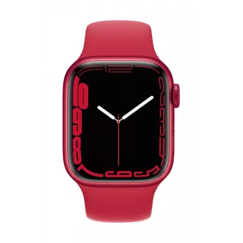 Apple Watch Series 7 GPS, 41 mm Caja de aluminio (PRODUCT)RED con correa deportiva - Regular (PRODUCT) Red