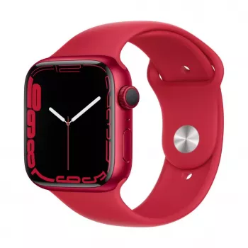 Apple Watch Series 7 GPS, 45 mm Caja de aluminio (PRODUCT)RED con correa deportiva - Regular