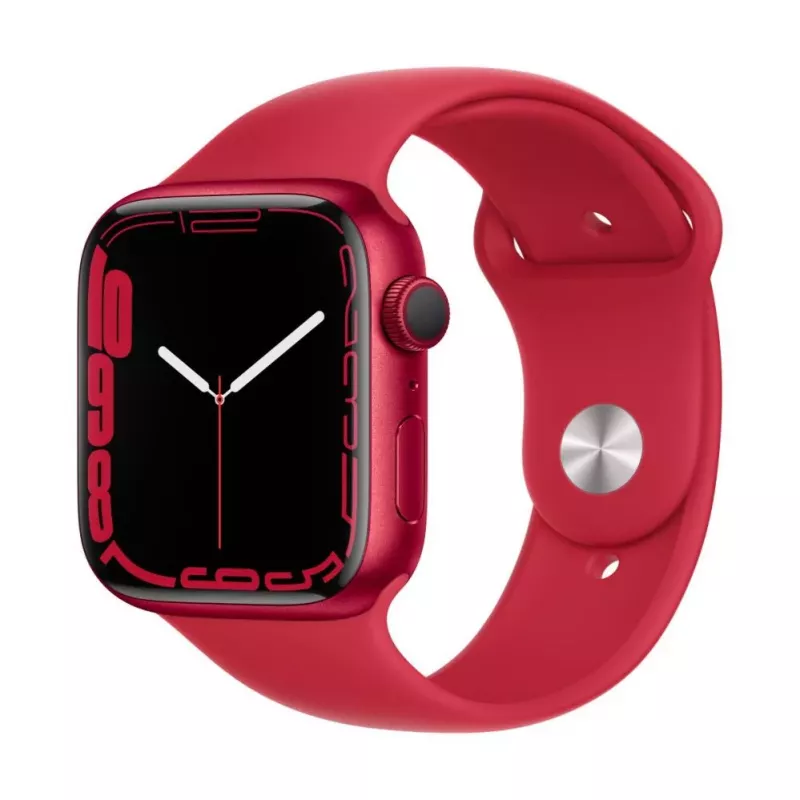 Apple Watch Series 7 GPS, 45 mm Caja de aluminio (PRODUCT)RED con correa deportiva - Regular