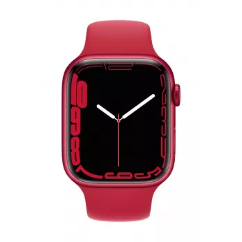Apple Watch Series 7 GPS, 45 mm Caja de aluminio (PRODUCT)RED con correa deportiva - Regular
