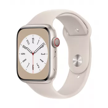 Apple Watch Series 8 GPS 45mm caja de aluminio con correa deportiva Starlight