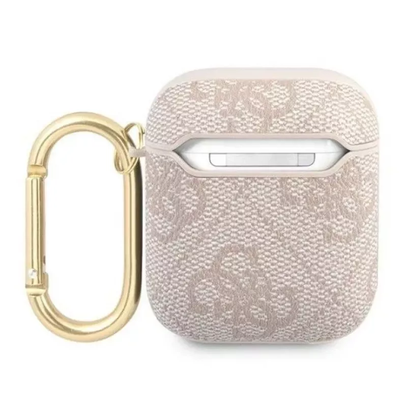 Guess funda Apple AirPods 1/2 4G Script Metal Collection rosa