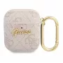 Guess funda Apple AirPods 1/2 4G Script Metal Collection rosa