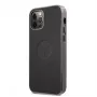 BMW funda rígida Apple iPhone 12/12 Pro 6,1 pulgadas Signature Leather Embossed Logo negra