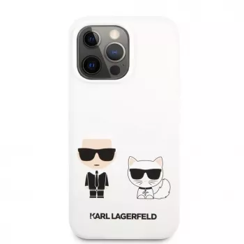 Karl Lagerfeld funda Apple iPhone 13 Pro Choupette silicona líquida blanca