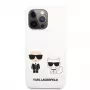 Karl Lagerfeld funda Apple iPhone 13 Pro Choupette silicona líquida blanca