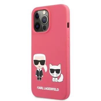 Karl Lagerfeld funda Apple iPhone 13 Pro Choupette silicona líquida roja