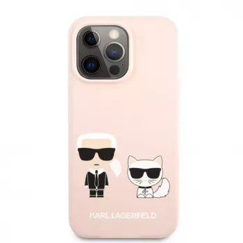 Karl Lagerfeld funda Apple iPhone 13 Pro Choupette silicona líquida rosa