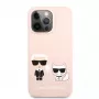 Karl Lagerfeld funda Apple iPhone 13 Pro Choupette silicona líquida rosa