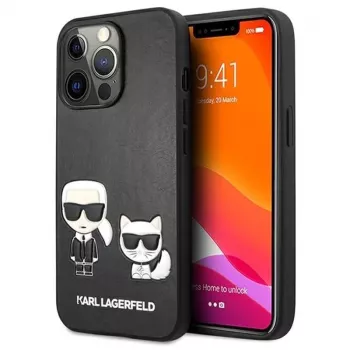 Karl Lagerfeld funda Apple iPhone 13 Pro Choupette PU piel negra