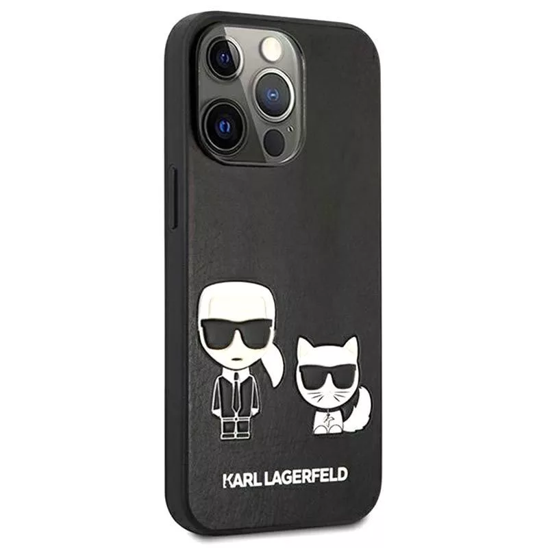 Karl Lagerfeld funda Apple iPhone 13 Pro Choupette PU piel negra