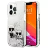 Karl Lagerfeld funda Apple iPhone 13 Pro Liquid Glitter Choupette plateada