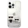 Karl Lagerfeld funda Apple iPhone 13 Pro Liquid Glitter Choupette plateada