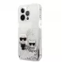 Karl Lagerfeld funda Apple iPhone 13 Pro Liquid Glitter Choupette plateada