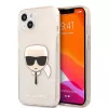 Karl Lagerfeld funda Apple iPhone 13 TPU Full Glitter Head dorada