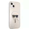 Karl Lagerfeld funda Apple iPhone 13 TPU Full Glitter Head dorada