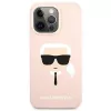 Karl Lagerfeld funda Apple iPhone 13 Pro Liquid Silicone Karl Head rosa