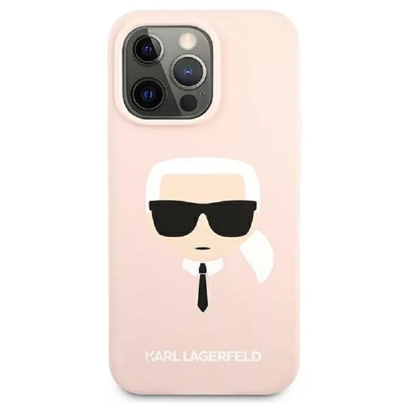 Karl Lagerfeld funda Apple iPhone 13 Pro Liquid Silicone Karl Head rosa