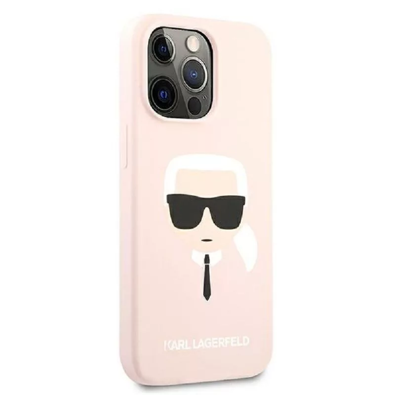 Karl Lagerfeld funda Apple iPhone 13 Pro Liquid Silicone Karl Head rosa