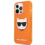 Karl Lagerfeld funda Apple iPhone 13 Pro Fluo TPU Choupette Head naranja