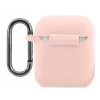 Lacoste funda Apple AirPods 1/2 silicona líquida Glossy Printing Logo rosa