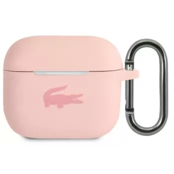 Lacoste funda Apple AirPods 3 silicona líquida Glossy Printing Logo rosa