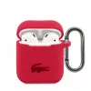 Lacoste funda Apple AirPods 1/2 silicona líquida Glossy Printing Logo roja