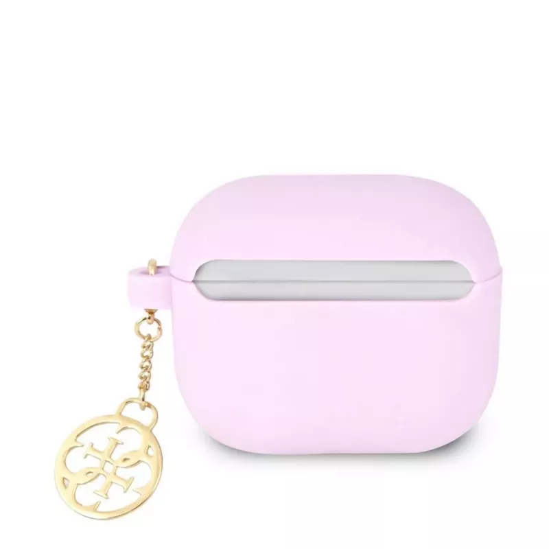 Guess funda de silicona Apple AirPods 3 Charms lila