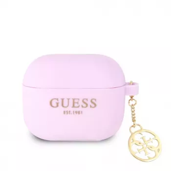 Guess funda de silicona Apple AirPods 3 Charms lila