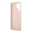 Guess funda Samsung Galaxy S22 Ultra silicona Metal Logo rosa