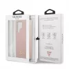 Guess funda Samsung Galaxy S22 Ultra silicona Metal Logo rosa