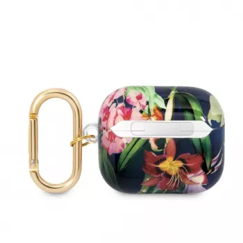 Guess funda Apple AirPods 3 TPU Flower Print azul