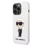 Karl Lagerfeld Apple iPhone 14 Pro Funda Liquid Silicone Ikonik NFT White