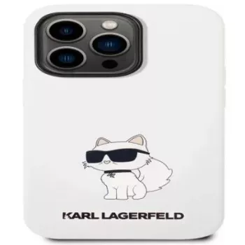 Karl Lagerfeld Apple iPhone 14 Pro Funda Liquid Silicone Choupette NFT White