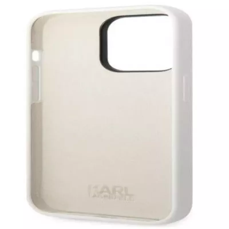 Karl Lagerfeld Apple iPhone 14 Pro Funda Liquid Silicone Choupette NFT White