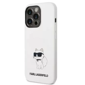 Karl Lagerfeld Apple iPhone 14 Pro Funda Liquid Silicone Choupette NFT White