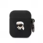 Karl Lagerfeld 3D Logo NFT Karl Head Funda de silicona para AirPods 1/2 Negro