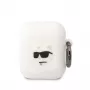 Karl Lagerfeld 3D Logo NFT Choupette Head Funda de silicona para AirPods 1/2 Blanco