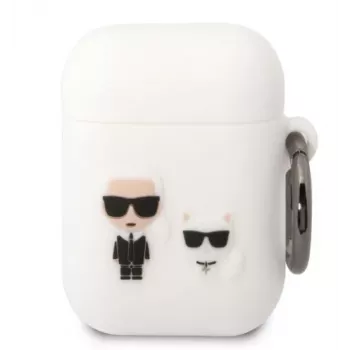 Karl Lagerfeld AirPods 1/2 Choupette Funda de silicona Blanco