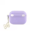 Guess Apple AirPods Pro Funda de silicona Classic Logo Gold con 4G Charm Lila