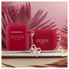 Guess Apple AirPods 1/2 Funda de silicona Classic Logo Gold con colgante 4G Magenta