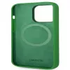 Lacoste Apple iPhone 15 6.1 Liquid Silicone Microfiber Croc Logo Magsafe Funda Trasera Verde