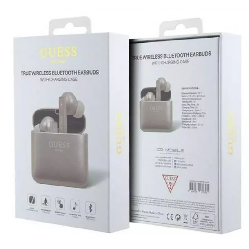 Guess Printed Logo Bluetooth TWS Rosa