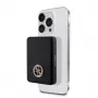 Guess Power Bank 5000mAh 15W MagSafe y carga normal con Strassed 4G Logo Negro