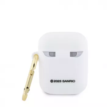 Hello Kitty HKA23DKHSH Funda de silicona 3D Kitty Head para Apple AirPods 1/2 - Blanco