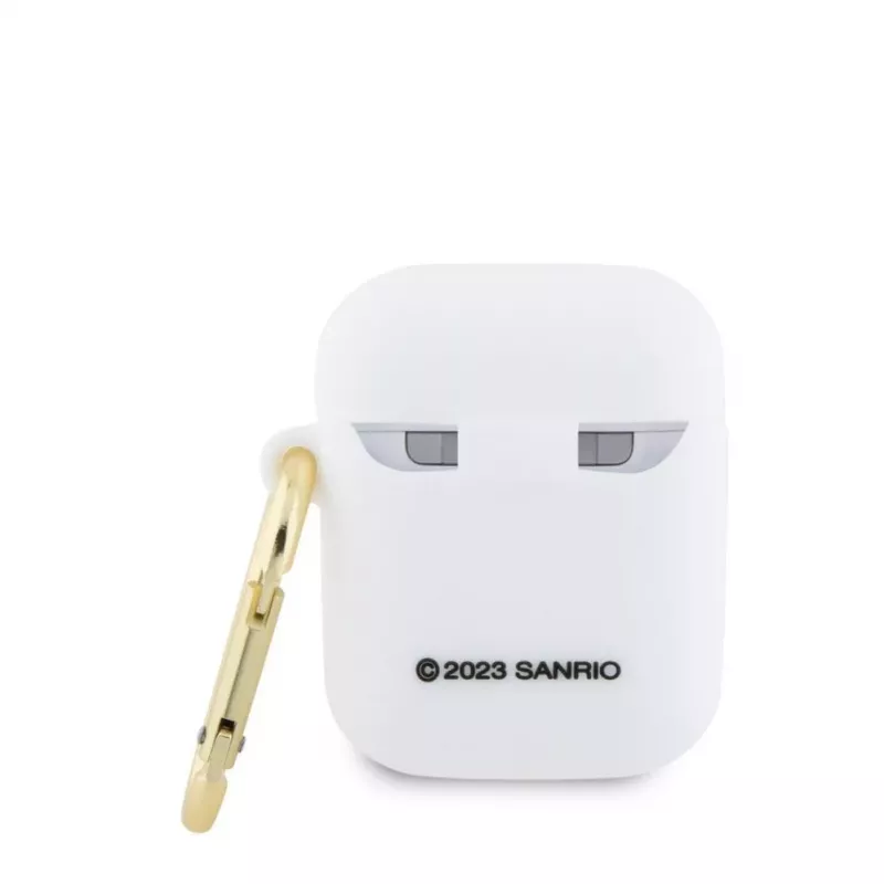 Hello Kitty HKA23DKHSH Funda de silicona 3D Kitty Head para Apple AirPods 1/2 - Blanco